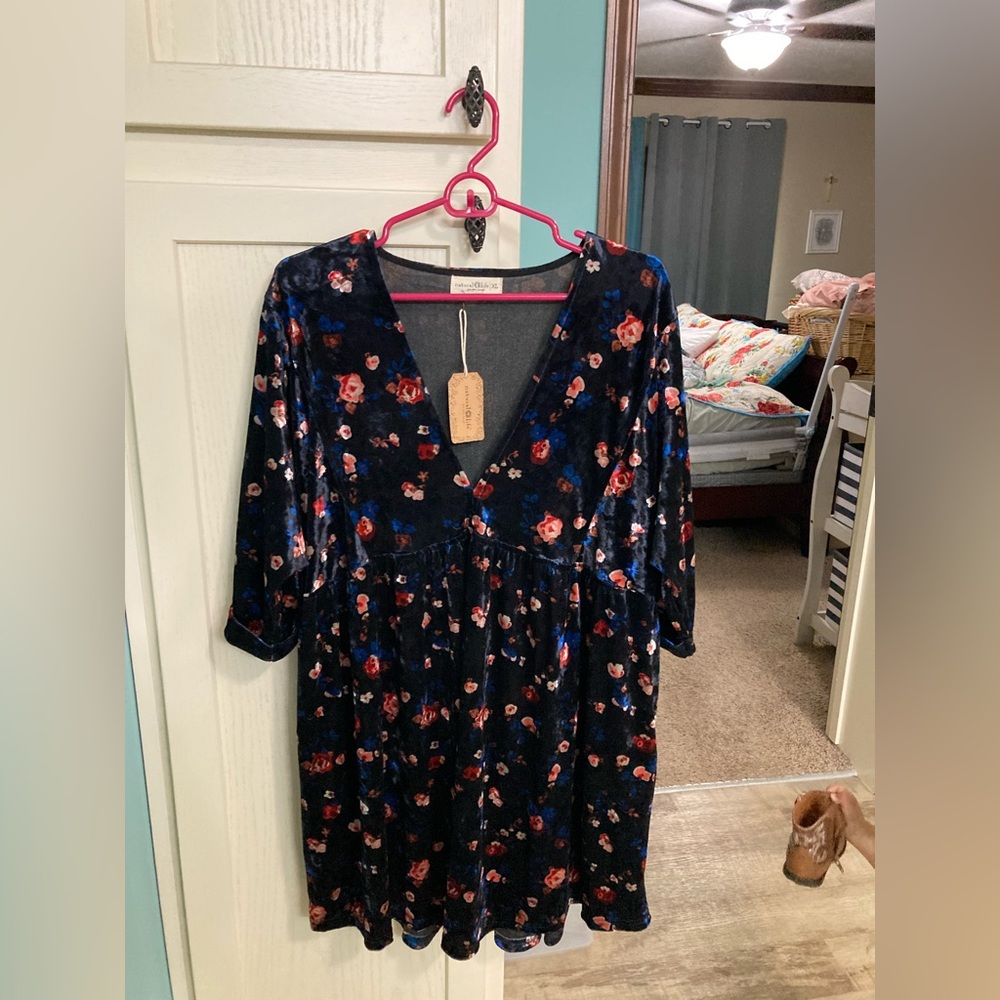 Natural Life Multicolor Velvet Dress